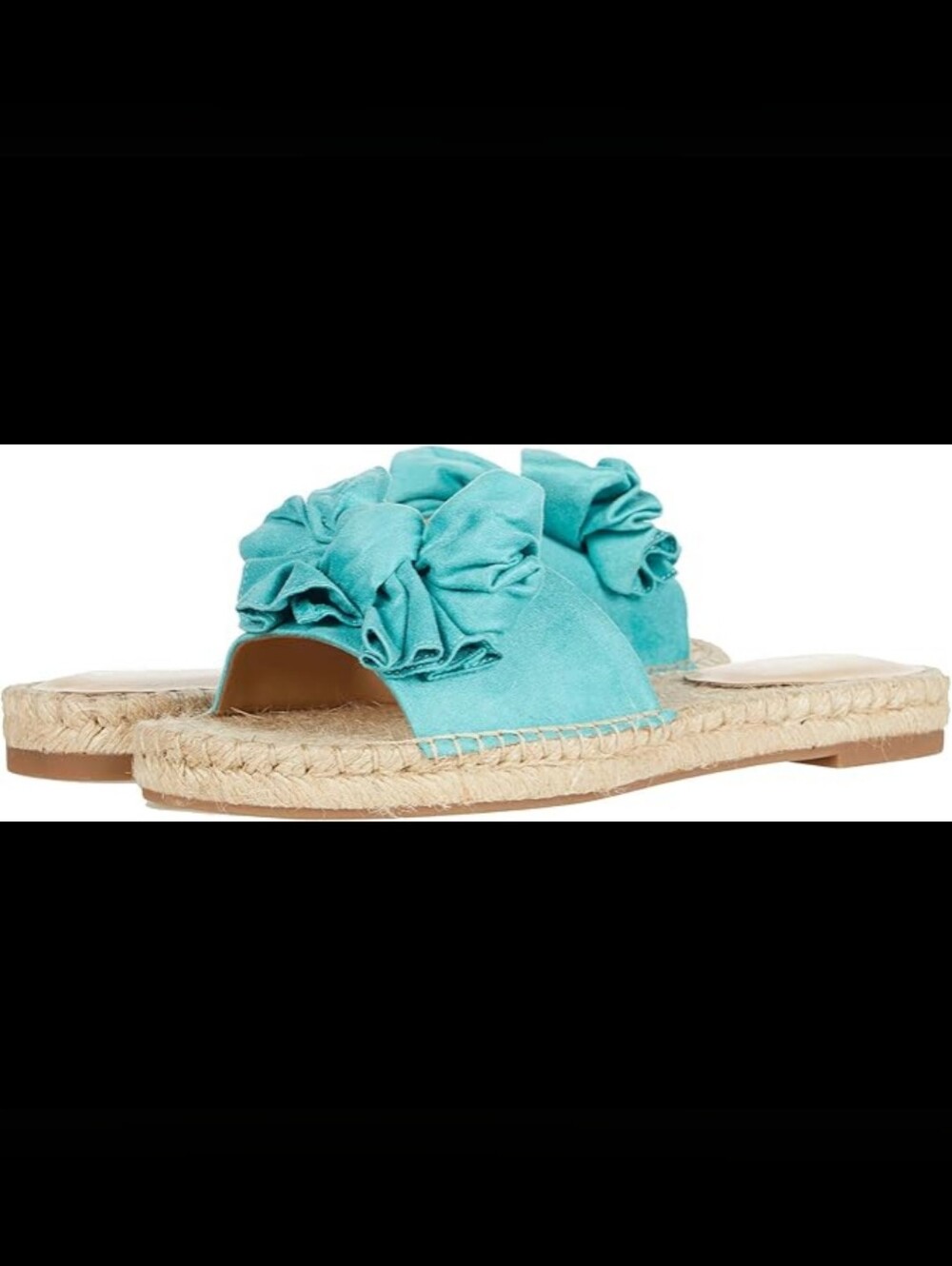 Nine West espadrilles flat sandals with bow Aquamarine Size 9.5